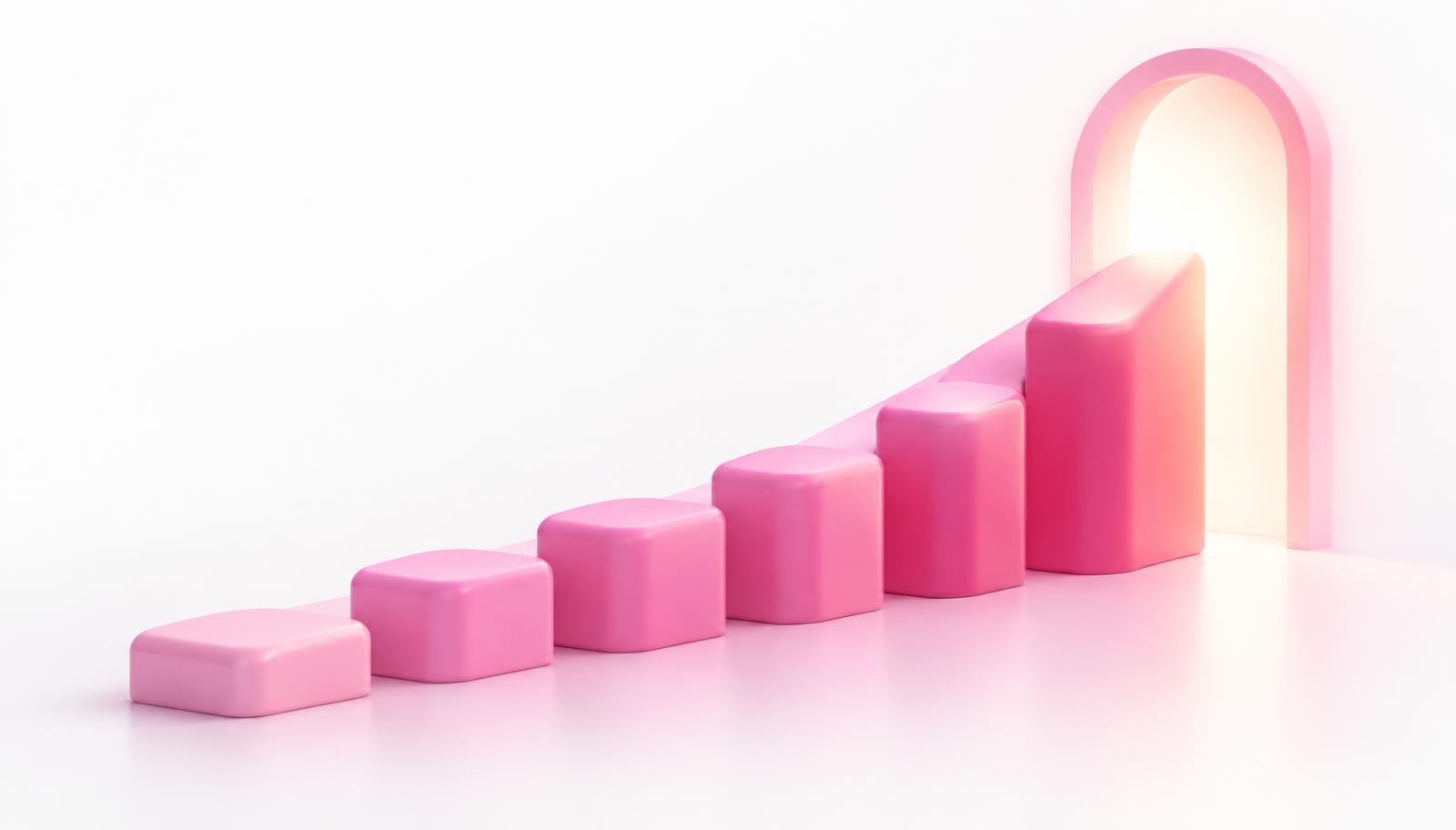 Bonding curve rising toward graduation